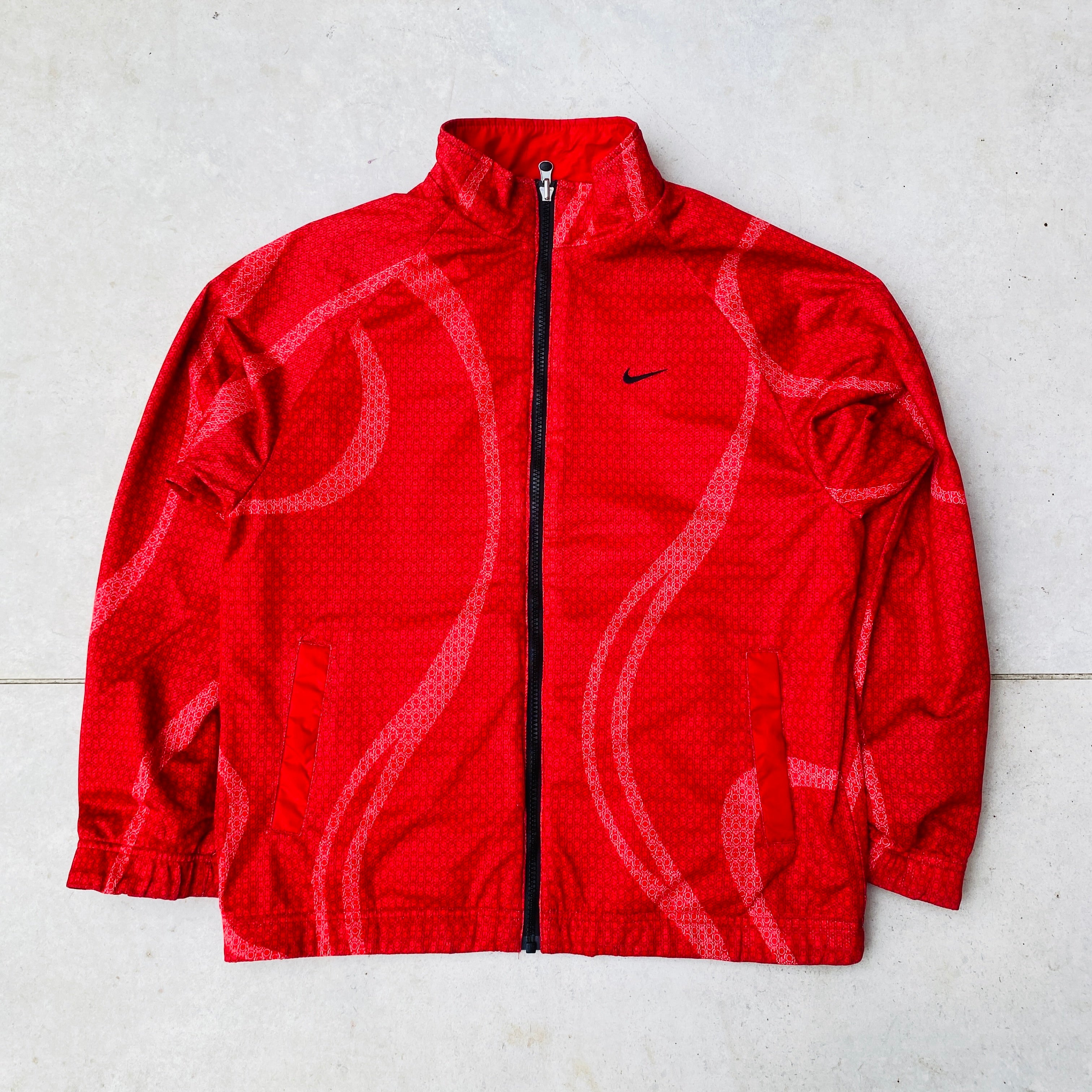 00s Nike Reversible Tn Air Windbreaker Jacket Red Small