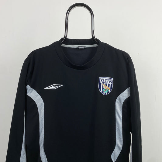 Retro Umbro West Brom Football Sweatshirt Black XL