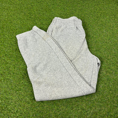 00s Nike Wide Leg Cotton Joggers Grey Medium