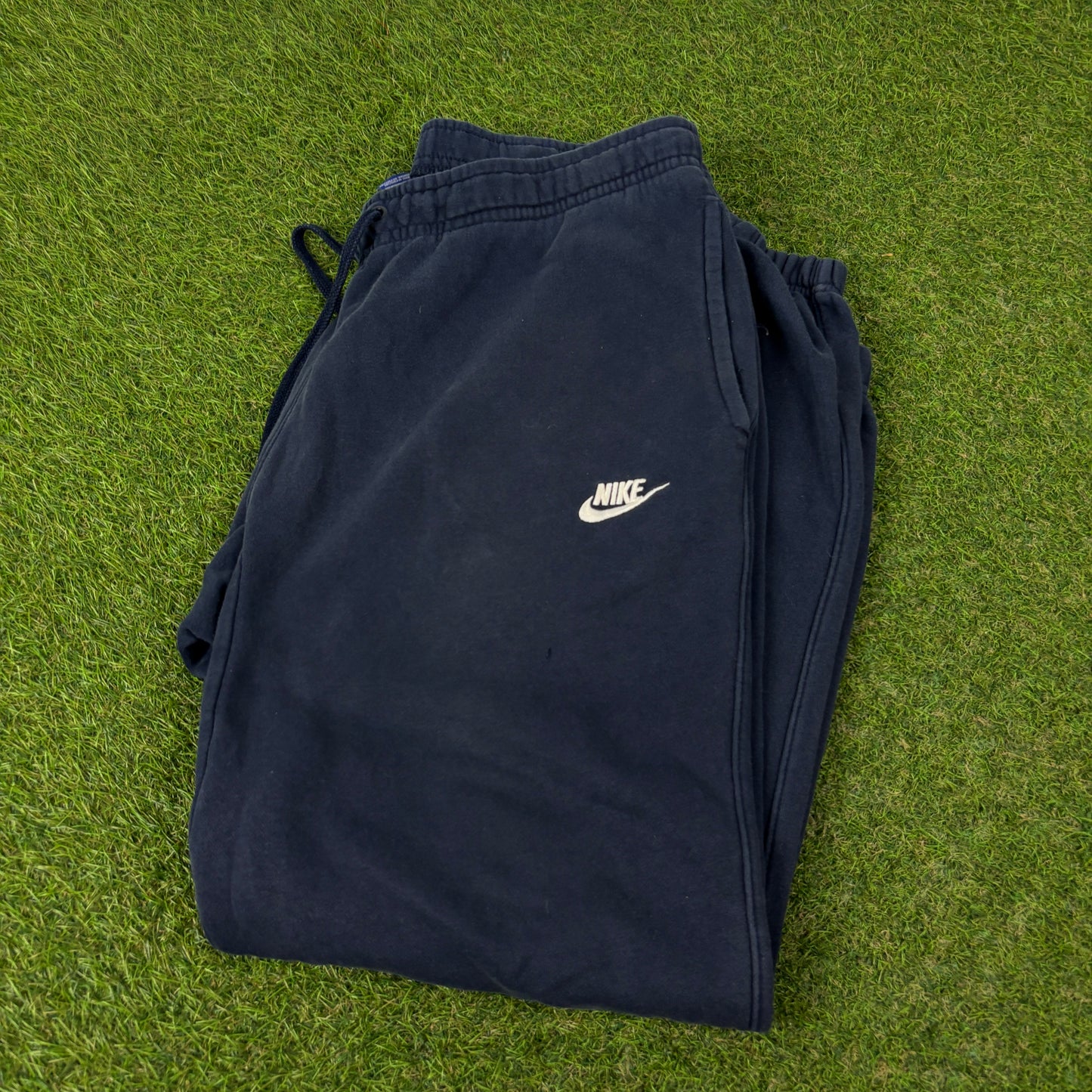 00s Nike Wide Leg Cotton Joggers Blue Large