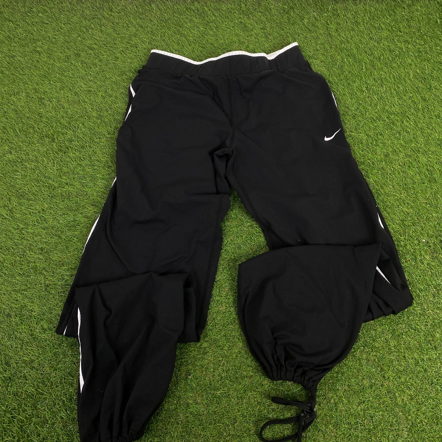 00s Nike Piping Tracksuit Jacket + Joggers Set Black XS