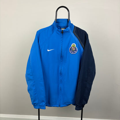 90s Porto T90 Windbreaker Jacket Blue Medium
