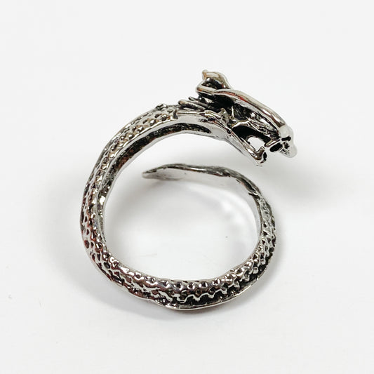 Retro Adjustable Snake Ring Silver