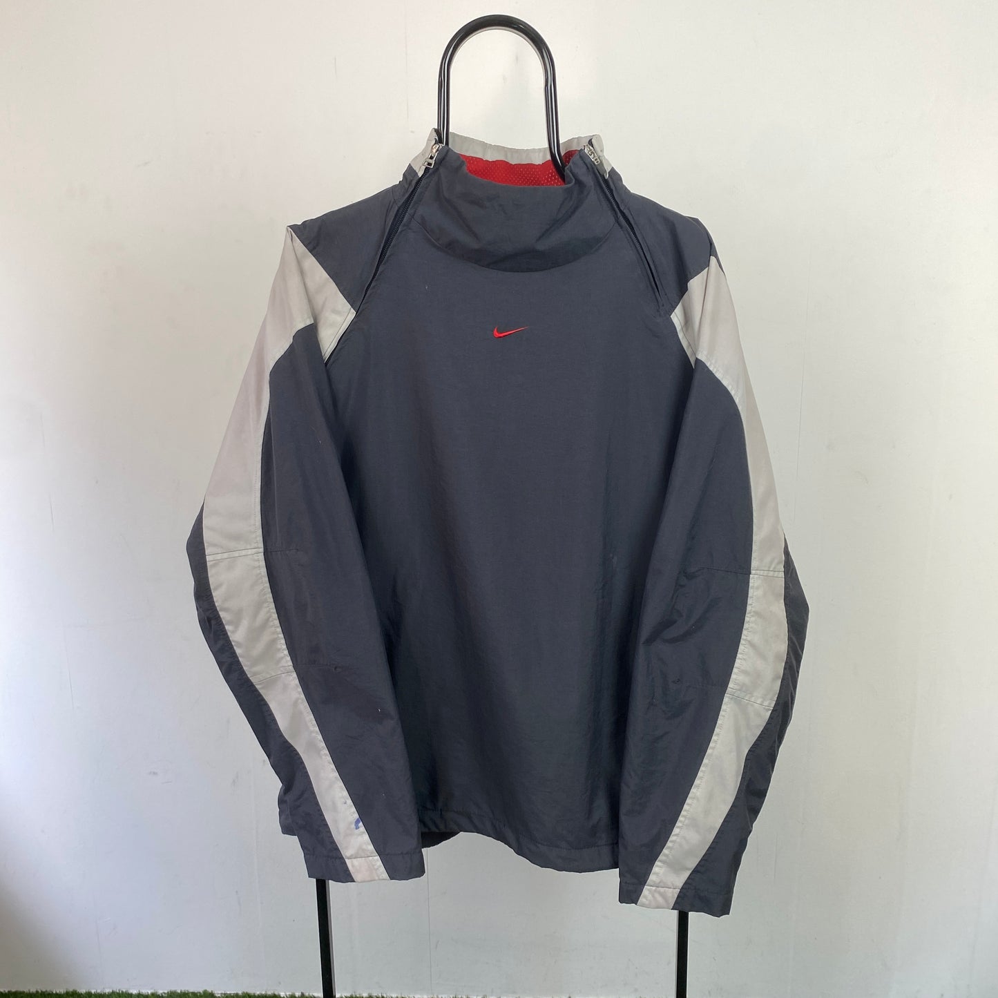 00s Nike Air Max Side Winder Windbreaker Jacket Grey Medium