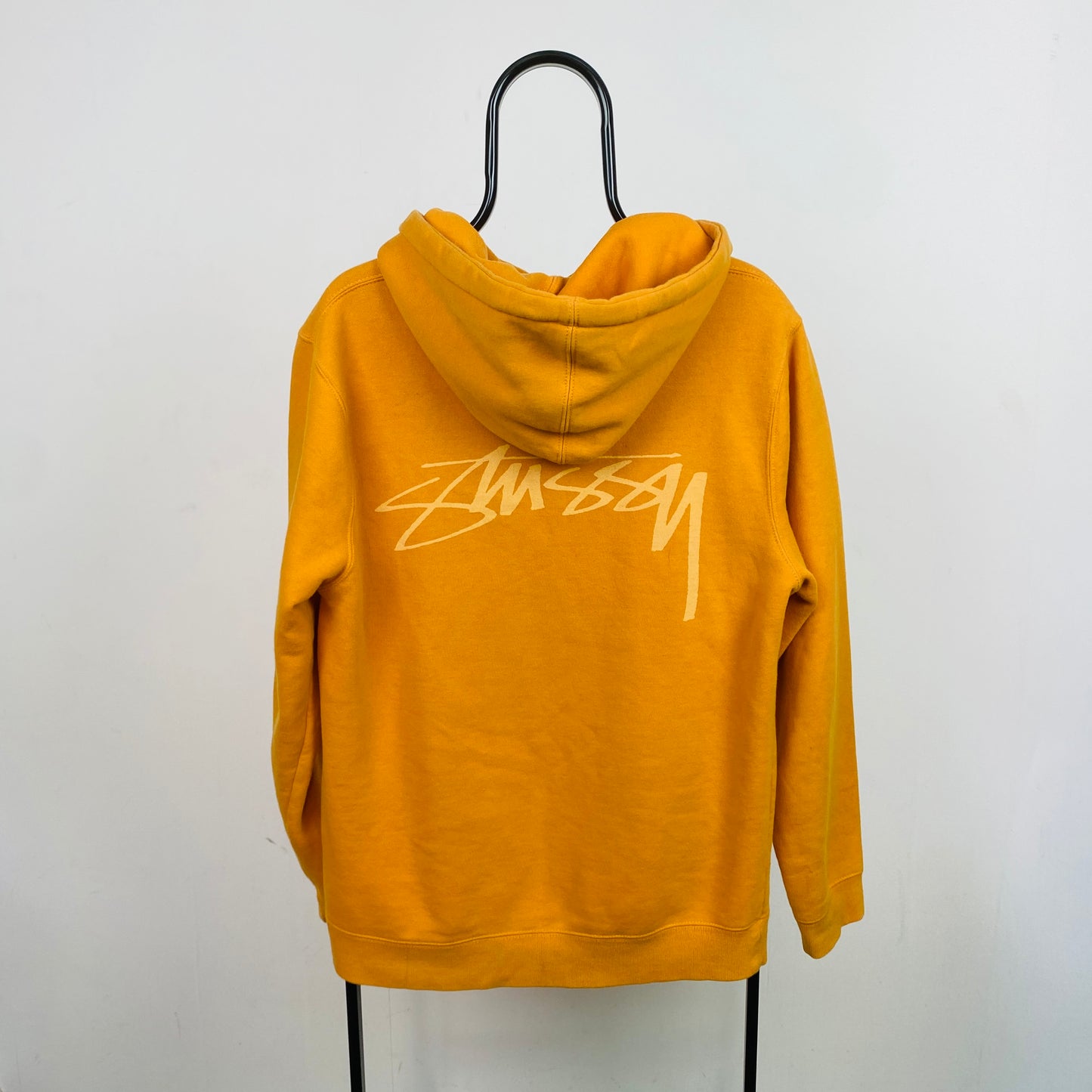 Retro 00s Stussy Hoodie Orange Large