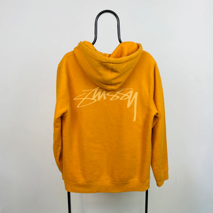 Retro 00s Stussy Hoodie Orange Large