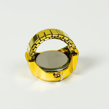 Retro Watch Ring Gold Midnight Blue