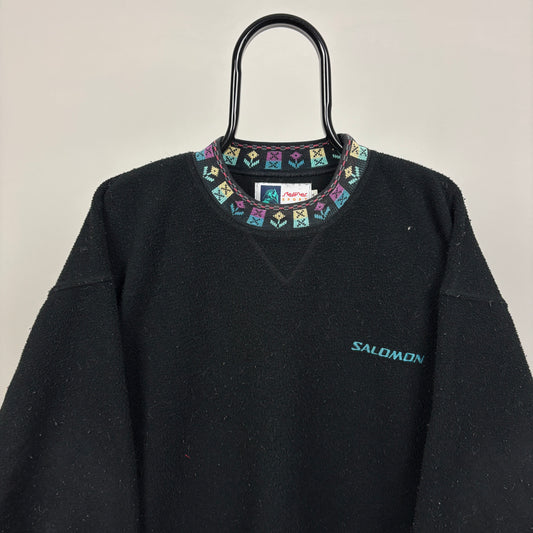 90s Salomon Fleece Sweatshirt Black Medium