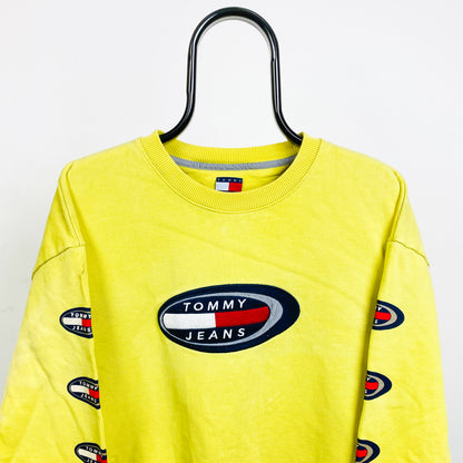 Retro Tommy Hilfiger Sweatshirt Yellow Large