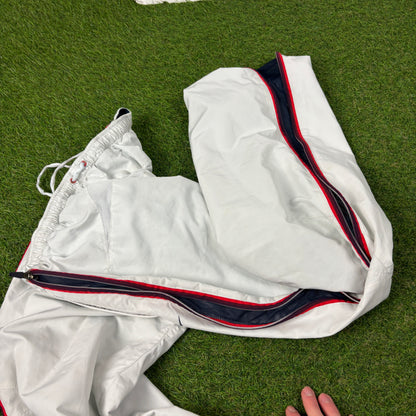00s Nike Full Zip Piping Joggers White Large