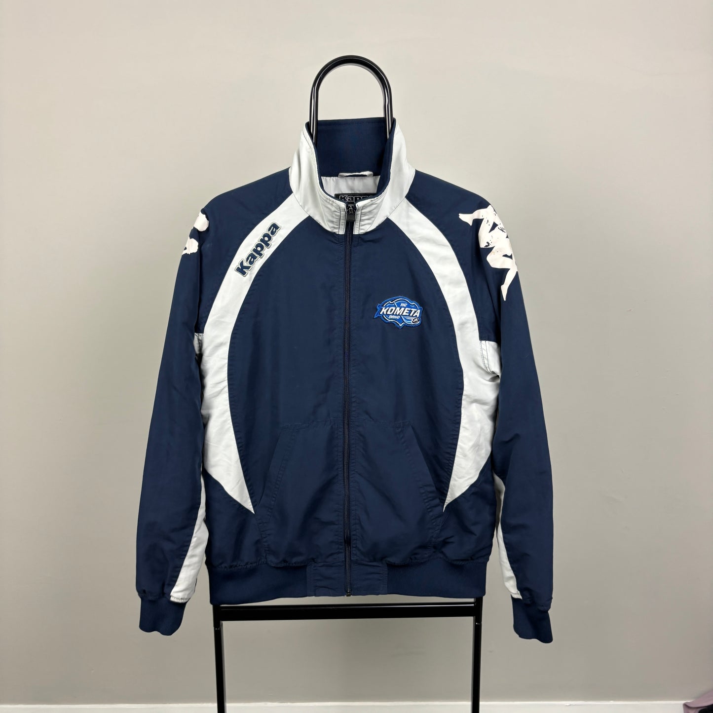 00s Kappa Ice Hockey Windbreaker Jacket Blue Women’s Medium
