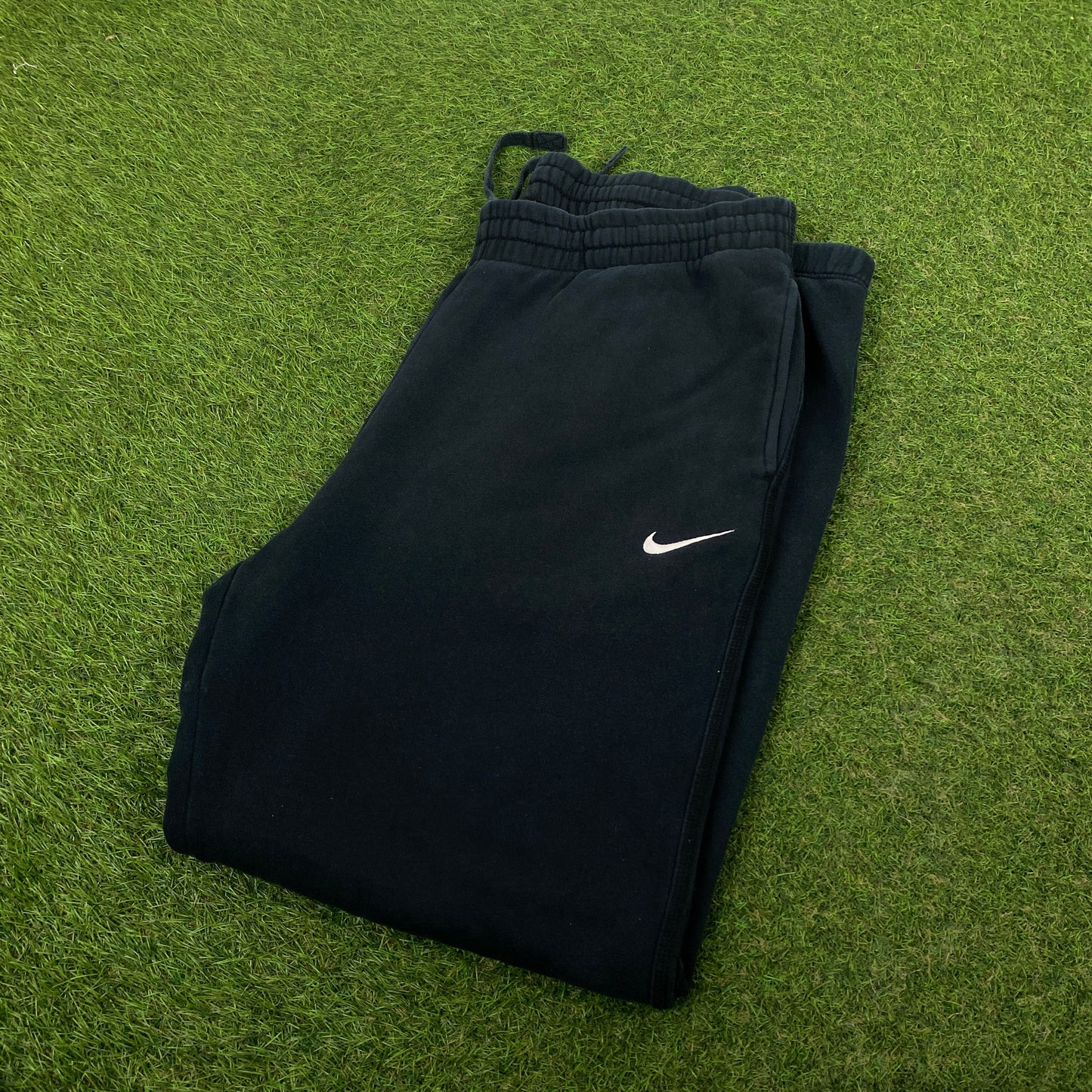 00s Nike Wide Leg Cotton Joggers Black Large