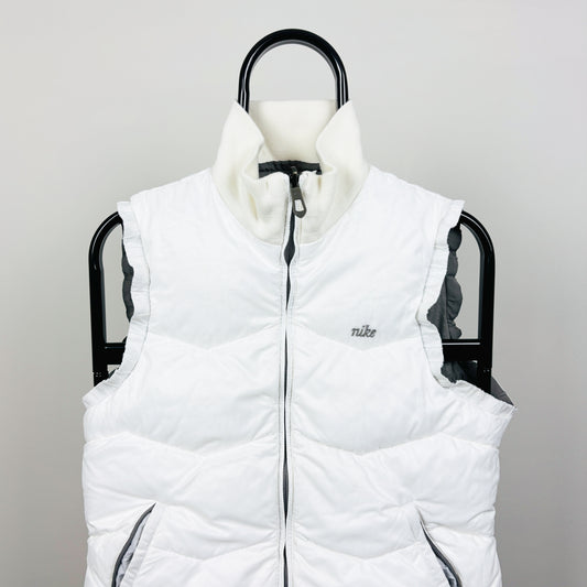00s Nike Reversible Puffer Gilet Jacket White Medium