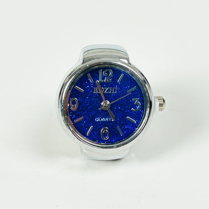 Vintage Watch Ring Blue Dazzle