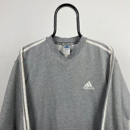 90s Adidas Sweatshirt Grey Small