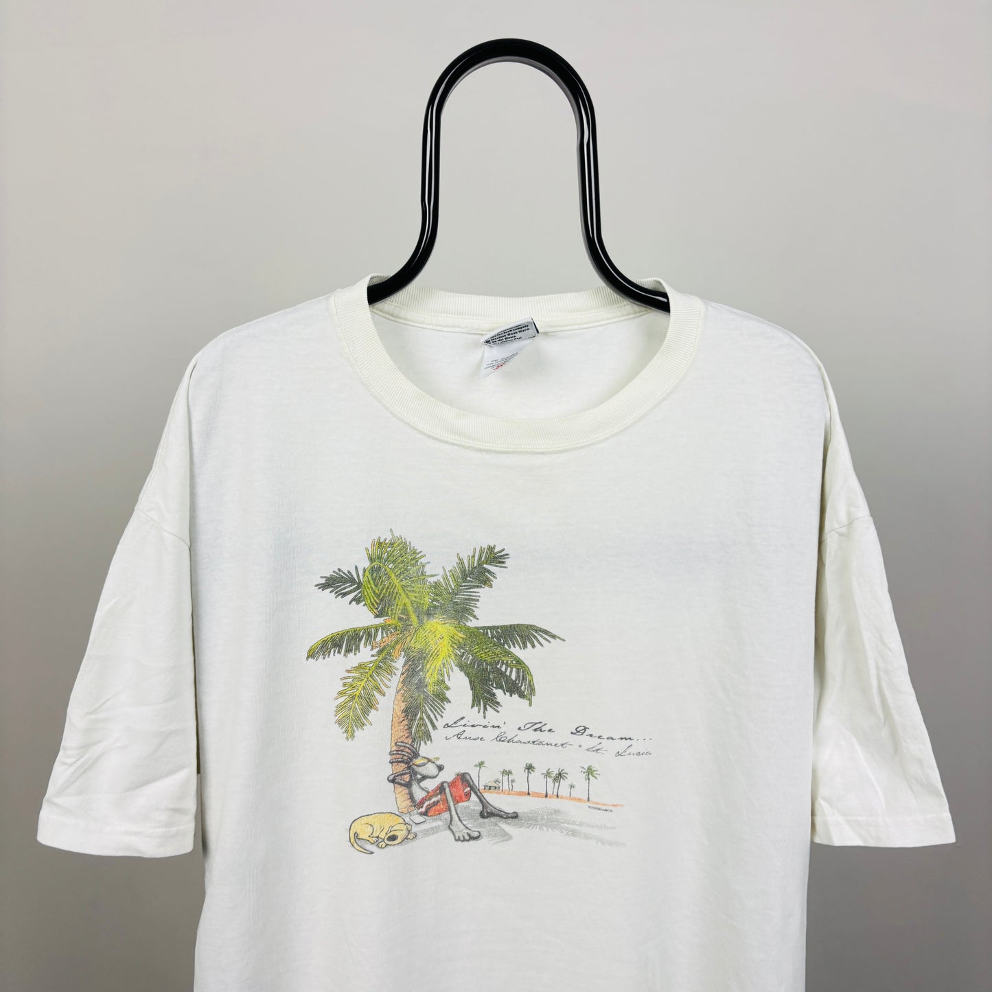 90s Palm Tree T-Shirt White XXL