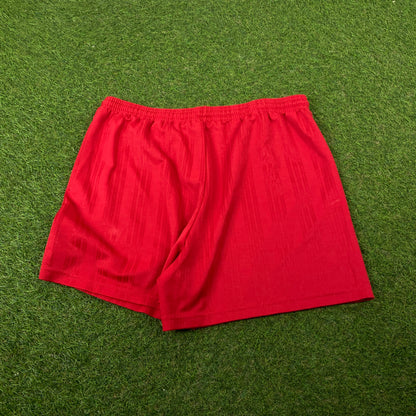 90s Adidas Football Shorts Red Medium