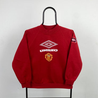 Retro Umbro Manchester United  Sweatshirt Red XS/XXS