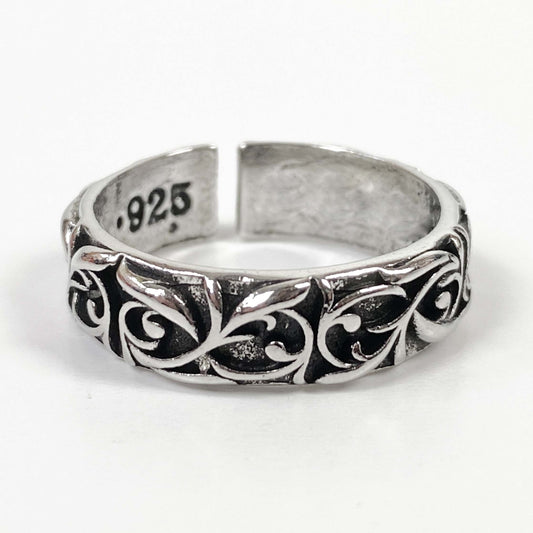 Vintage Retro Adjustable Antique Ring Silver