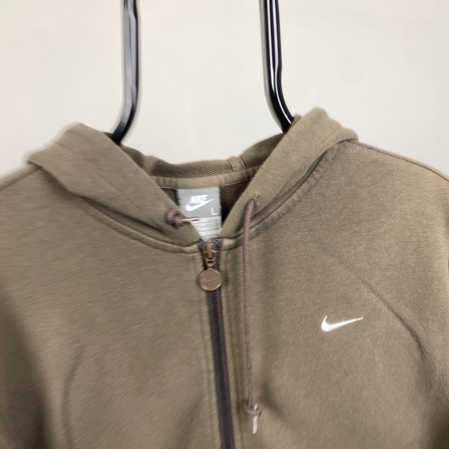 00s Nike Zip Hoodie Brown Womens Large