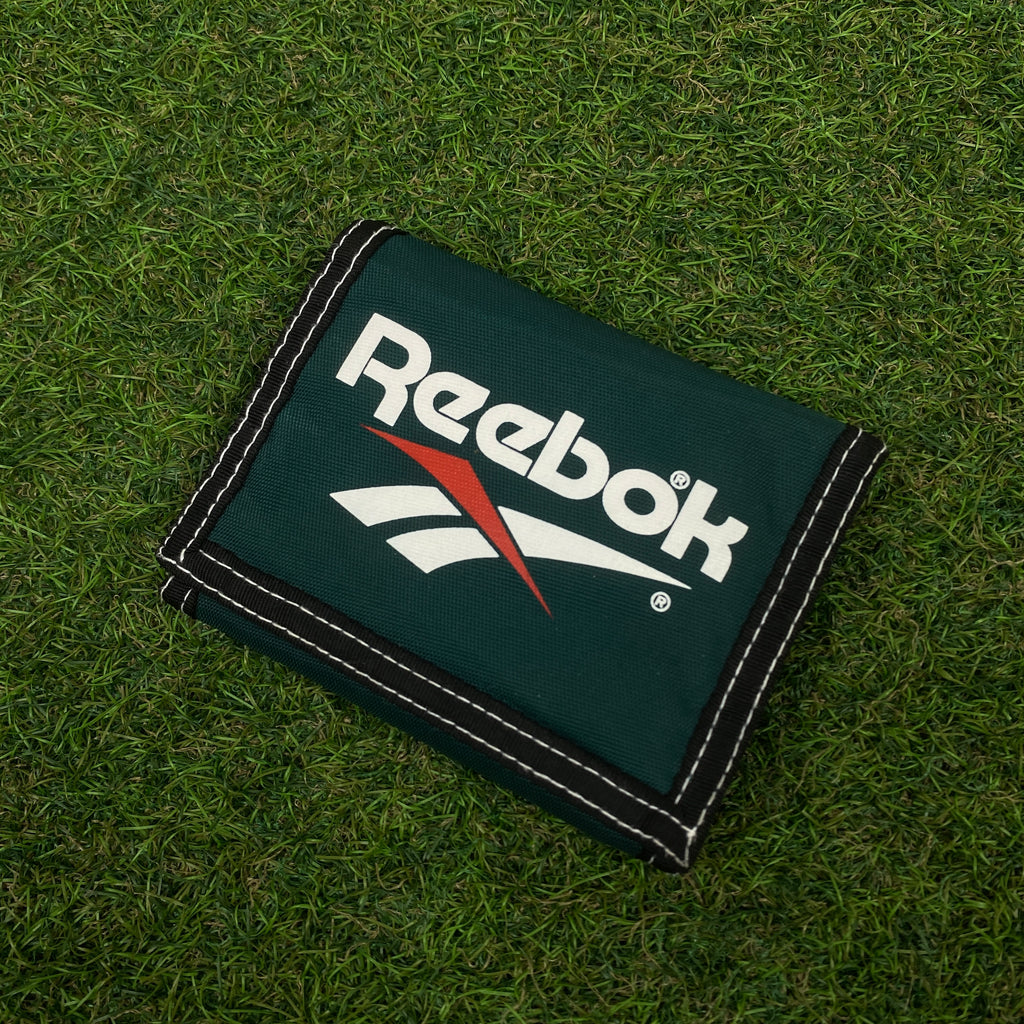 Retro Reebok Tri-Fold Wallet Card Holder Green