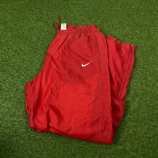 90s Nike Windbreaker Joggers Red Medium