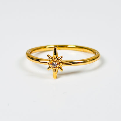 Shining Star Band Ring Gold