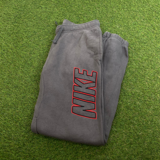 00s Nike Wide Leg Cotton Joggers Grey Small