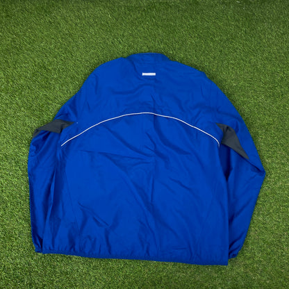 00s Nike Windbreaker Jacket + Joggers Set Blue Medium