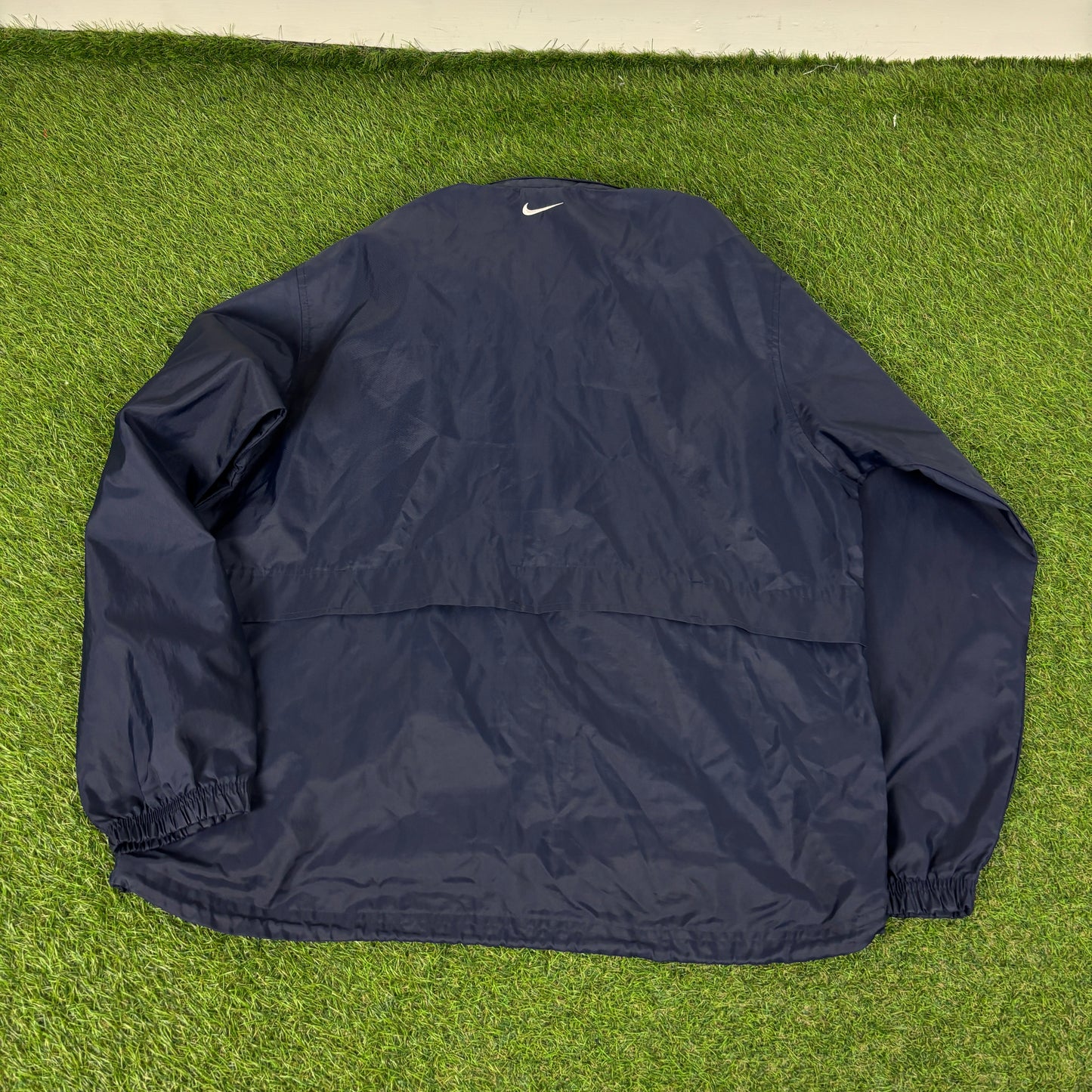 90s Nike Waterproof Windbreaker Jacket + Joggers Set Blue Small