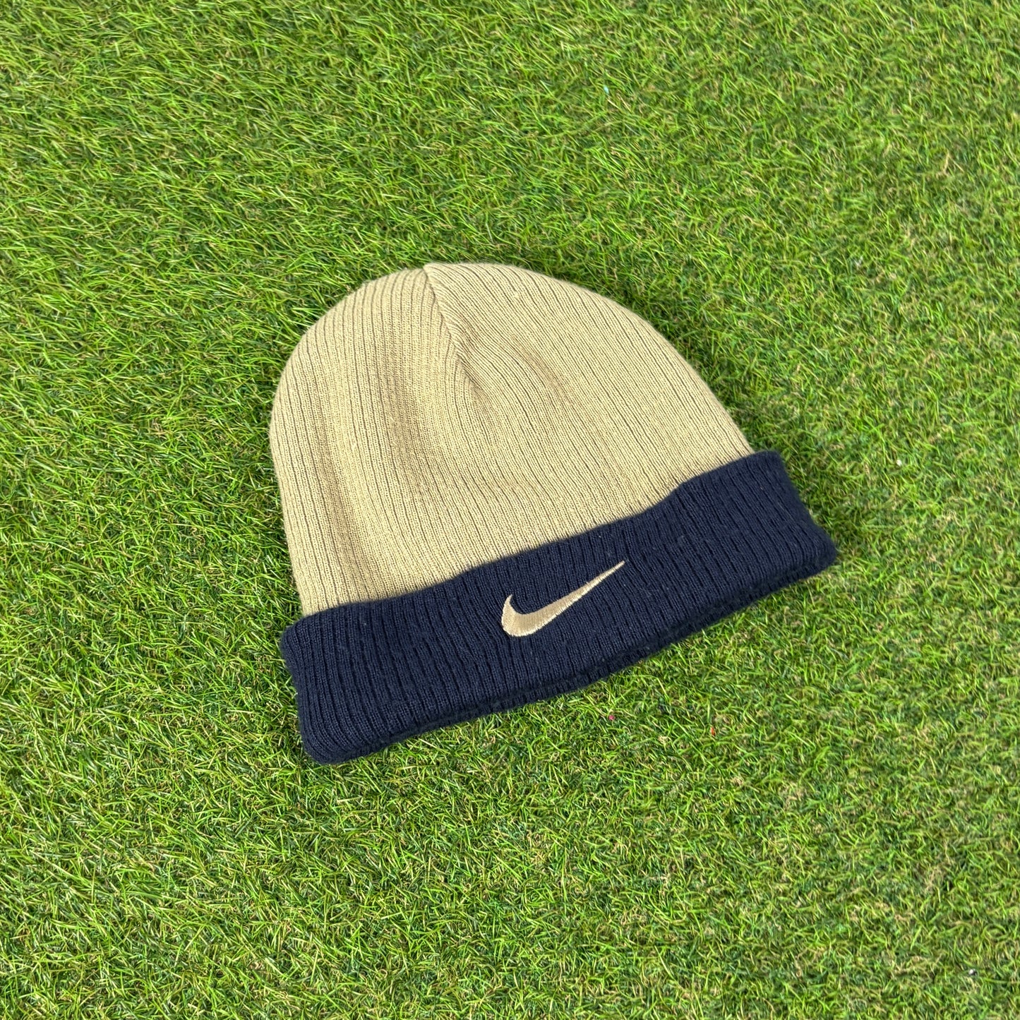 00s Nike Barcelona Reversible Beanie Hat Brown