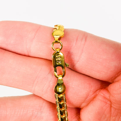 Baguette Chain Necklace Gold