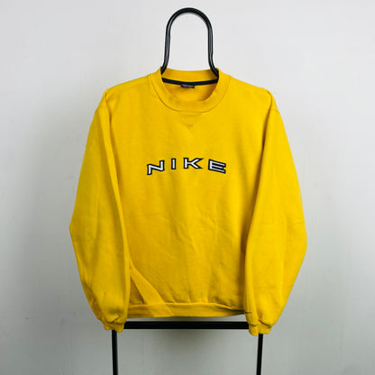 90s Nike Sweatshirt Yellow Small