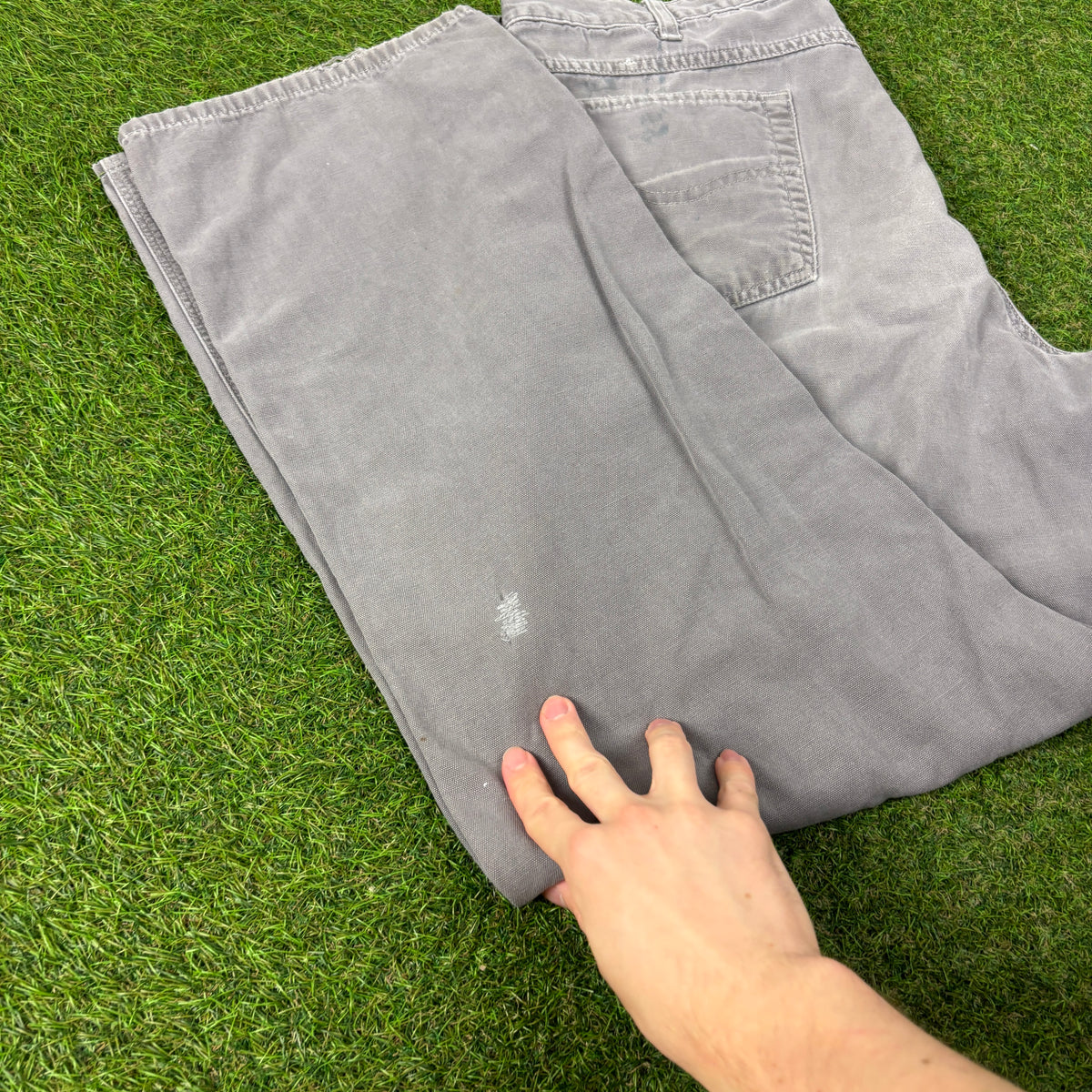 00s Carhartt Workwear Trousers Joggers Grey Large 36x32
