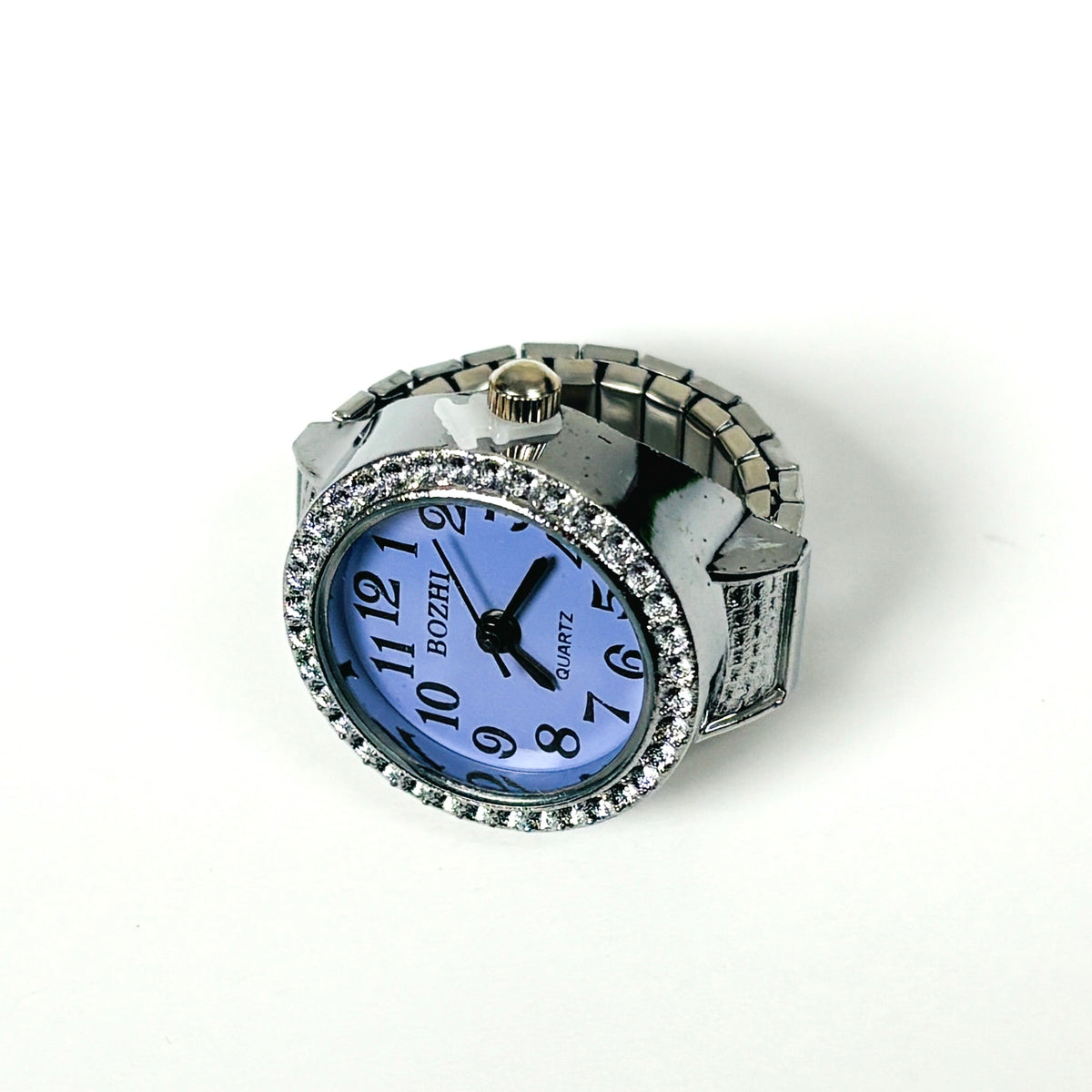 Vintage Bezelled Watch Ring Purple