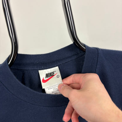 90s Nike Barcelona T-Shirt Blue Large
