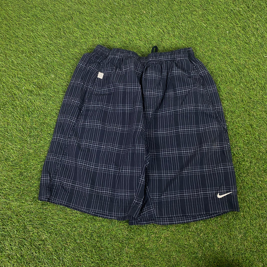 00s Nike Tennis Shorts Blue Small