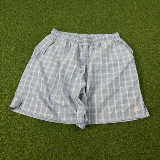 00s Nike Challenge Court Plaid Shorts Blue XL