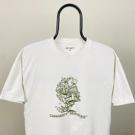 00s Carhartt Services T-Shirt White Medium