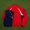 00s Nike Piping Tracksuit Jacket + Joggers Set Red Large