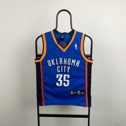 Retro Oklahoma City Durant Basketball Jersey T-Shirt Blue XS