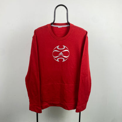 00s Adidas Sweatshirt Red XL