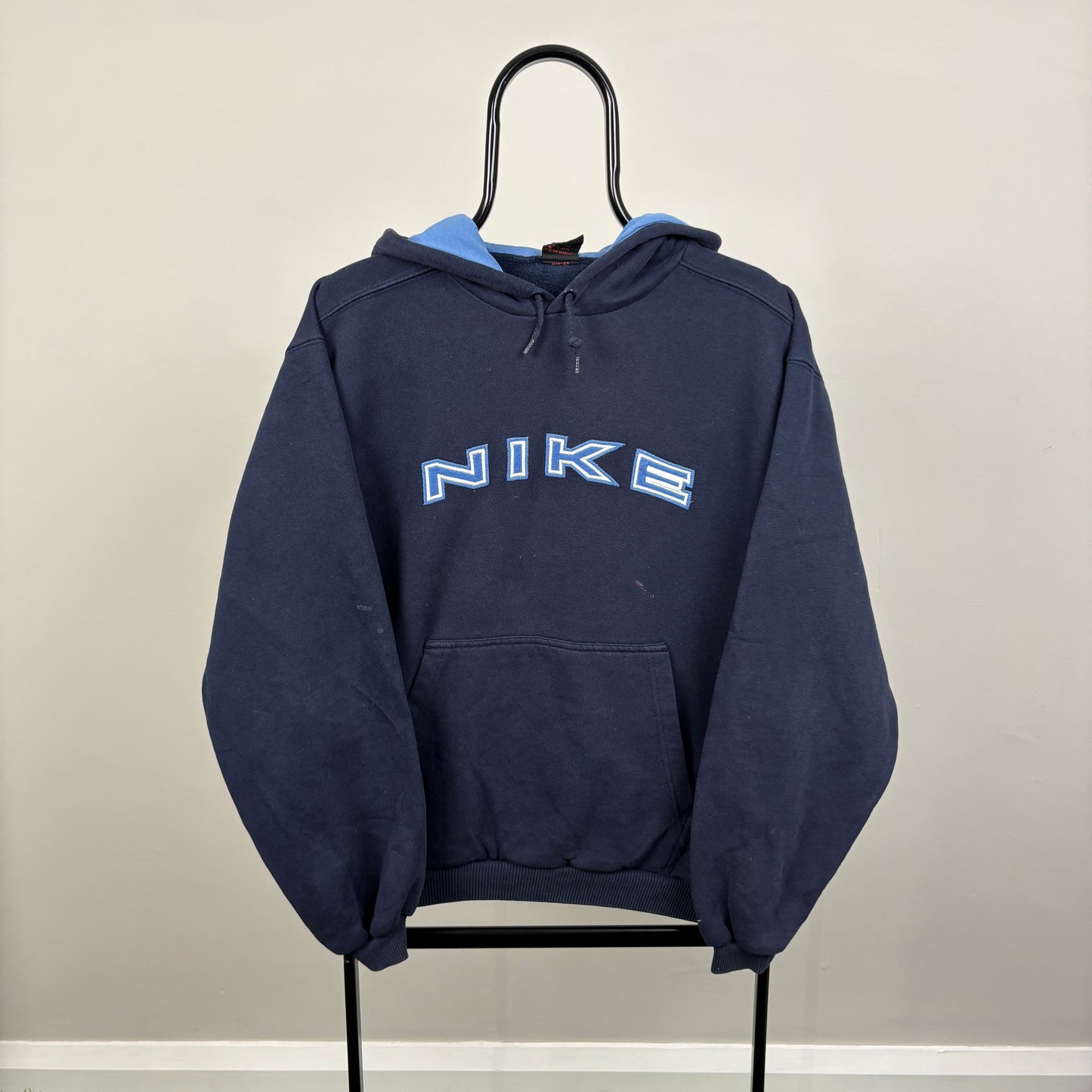 90s Nike Hoodie Blue Small