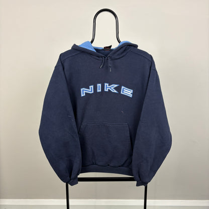 90s Nike Hoodie Blue Small