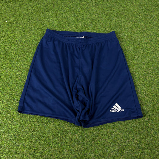 00s Adidas Football Shorts Blue Medium