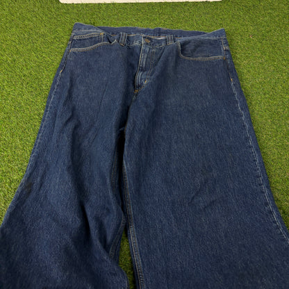 00s Carhartt Brandon Pant Denim Jeans Joggers Blue XL