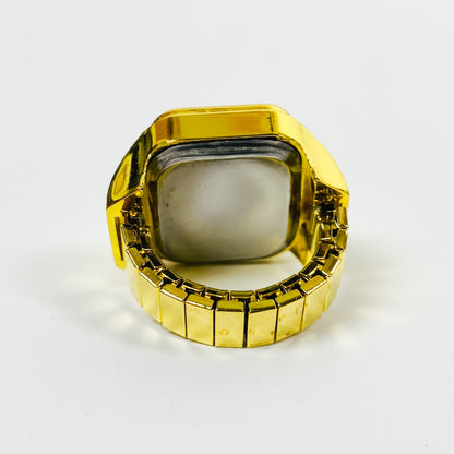 Retro Adjustable Watch Ring Gold