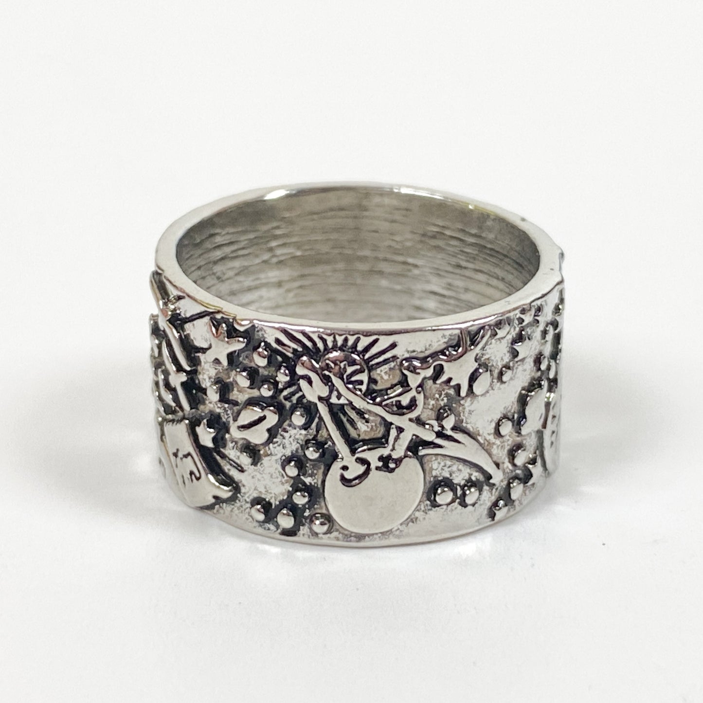 Retro Vintage Story Ring Silver