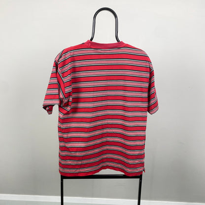 90s Nike Striped T-Shirt Red XL