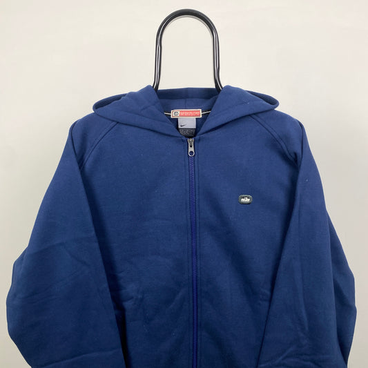 00s Nike Heavyweight Hoodie Blue Small